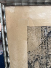 Jules De Bruycker (1870-1945): 'L'&Eacute;glise St. Nicolas Gand', ets