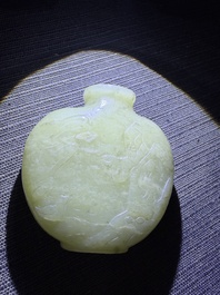 Four Chinese celadon jade carvings, 19th/20th C.