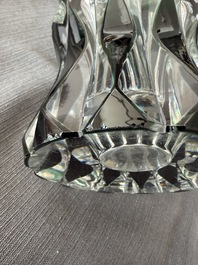 A varied and interesting collection of partly coloured overlay cut crystal, mainly Val Saint Lambert, 20th C.