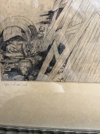 Jules De Bruycker (1870-1945): 'L'&Eacute;glise St. Nicolas Gand', ets