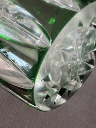 A varied and interesting collection of partly coloured overlay cut crystal, mainly Val Saint Lambert, 20th C.