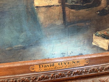 David Oyens (1842-1902): 'Le marchand d'&eacute;toffes', oil on canvas, dated (18)86