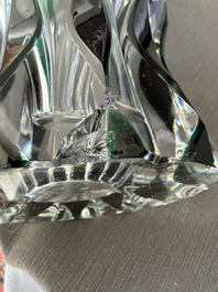 A varied and interesting collection of partly coloured overlay cut crystal, mainly Val Saint Lambert, 20th C.