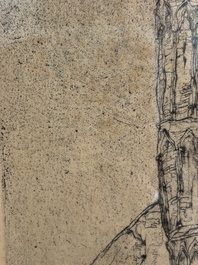 Jules De Bruycker (1870-1945): 'L'&Eacute;glise St. Nicolas Gand', ets