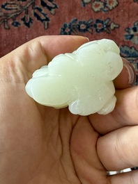 Four Chinese celadon jade carvings, 19th/20th C.