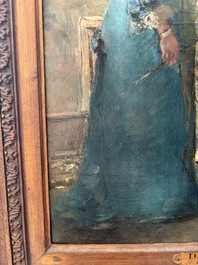 David Oyens (1842-1902): 'Le marchand d'&eacute;toffes', oil on canvas, dated (18)86