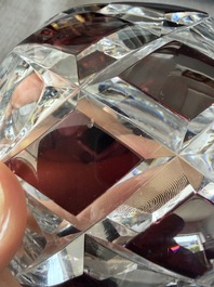 A varied and interesting collection of partly coloured overlay cut crystal, mainly Val Saint Lambert, 20th C.