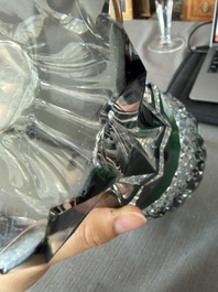 A varied and interesting collection of partly coloured overlay cut crystal, mainly Val Saint Lambert, 20th C.