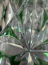 A varied and interesting collection of partly coloured overlay cut crystal, mainly Val Saint Lambert, 20th C.