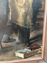David Oyens (1842-1902): 'Le marchand d'&eacute;toffes', oil on canvas, dated (18)86