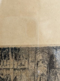 Jules De Bruycker (1870-1945): 'L'&Eacute;glise St. Nicolas Gand', ets
