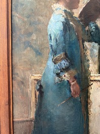 David Oyens (1842-1902): 'Le marchand d'&eacute;toffes', oil on canvas, dated (18)86