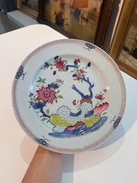 A varied collection of Chinese famille rose, famille verte and blue and white porcelain, 18th C. and later