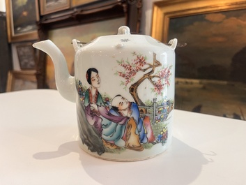 A varied collection of Chinese famille rose, qianjiang cai and iron-red porcelain, 19th/20th C.