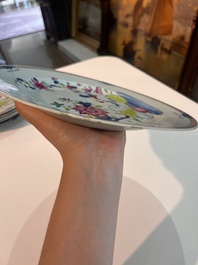 A varied collection of Chinese famille rose, famille verte and blue and white porcelain, 18th C. and later