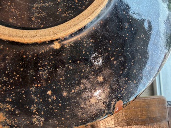 Shōji Hamada (1894-1978): Two tenmoku glazed plates