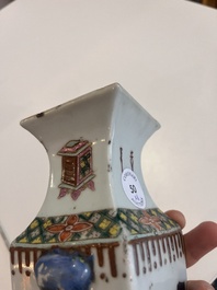 A varied collection of Chinese famille rose and famille verte porcelain, 19th/20th C.