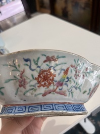 A varied collection of Chinese famille rose, qianjiang cai and iron-red porcelain, 19th/20th C.