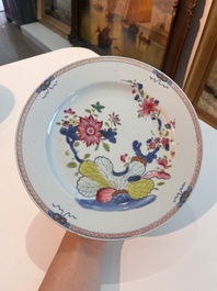 A varied collection of Chinese famille rose, famille verte and blue and white porcelain, 18th C. and later