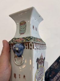 A varied collection of Chinese famille rose and famille verte porcelain, 19th/20th C.