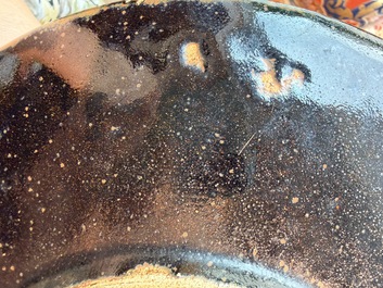 Shōji Hamada (1894-1978): Two tenmoku glazed plates