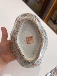 A varied collection of Chinese famille rose, qianjiang cai and iron-red porcelain, 19th/20th C.