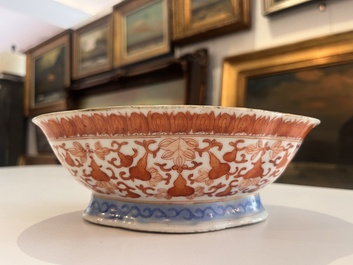 A varied collection of Chinese famille rose, qianjiang cai and iron-red porcelain, 19th/20th C.