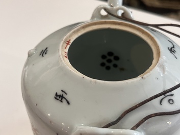 A varied collection of Chinese famille rose, qianjiang cai and iron-red porcelain, 19th/20th C.