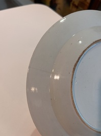 A varied collection of Chinese famille rose, famille verte and blue and white porcelain, 18th C. and later
