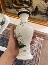 A varied collection of Chinese famille rose and famille verte porcelain, 19th/20th C.