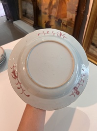 A varied collection of Chinese famille rose, famille verte and blue and white porcelain, 18th C. and later