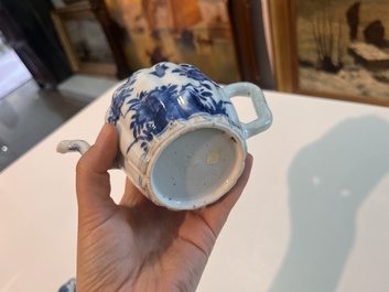 A varied collection of Chinese famille rose, famille verte and blue and white porcelain, 18th C. and later