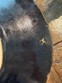 Shōji Hamada (1894-1978): Two tenmoku glazed plates