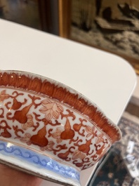 A varied collection of Chinese famille rose, qianjiang cai and iron-red porcelain, 19th/20th C.