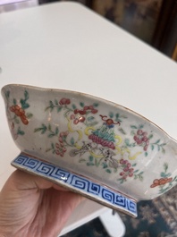 A varied collection of Chinese famille rose, qianjiang cai and iron-red porcelain, 19th/20th C.