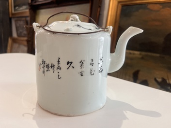 A varied collection of Chinese famille rose, qianjiang cai and iron-red porcelain, 19th/20th C.