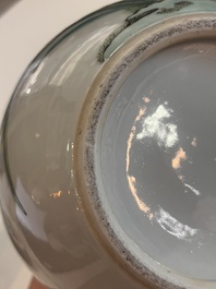 Four Chinese famille rose and qianjiang cai jars with animated scenes and floral and 'Wu Shuang Pu' design, 19th/20th C.