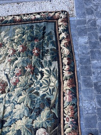 An impressive Flemish wall tapestry with ornamental birds in a paradisiacal castle garden, Oudenaarde or Brussels, 17th C.