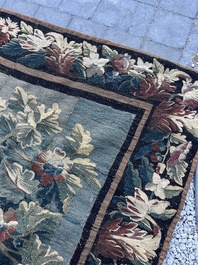 An impressive Flemish wall tapestry with ornamental birds in a paradisiacal castle garden, Oudenaarde or Brussels, 17th C.