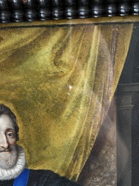 Flemish-French school: Portrait of Henry IV of France, miniature on parchment, early 17th C.