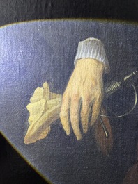 Flemish school: Portrait of presumably Jan de Ravel at the age of 83, oil on canvas marouflated on board, dated 1628, 17th C.