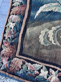 An impressive Flemish wall tapestry with ornamental birds in a paradisiacal castle garden, Oudenaarde or Brussels, 17th C.