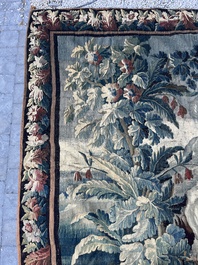 An impressive Flemish wall tapestry with ornamental birds in a paradisiacal castle garden, Oudenaarde or Brussels, 17th C.