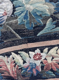 An impressive Flemish wall tapestry with ornamental birds in a paradisiacal castle garden, Oudenaarde or Brussels, 17th C.