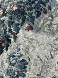 An impressive Flemish wall tapestry with ornamental birds in a paradisiacal castle garden, Oudenaarde or Brussels, 17th C.