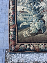 An impressive Flemish wall tapestry with ornamental birds in a paradisiacal castle garden, Oudenaarde or Brussels, 17th C.