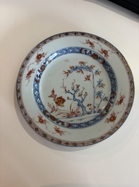 Eleven Chinese Imari style and famille rose plates with floral design, Yongzheng/Qianlong