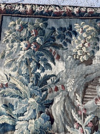 An impressive Flemish wall tapestry with ornamental birds in a paradisiacal castle garden, Oudenaarde or Brussels, 17th C.