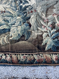 An impressive Flemish wall tapestry with ornamental birds in a paradisiacal castle garden, Oudenaarde or Brussels, 17th C.