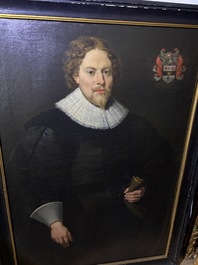 Flemish school: Portrait of a gentleman, presumably Laurent Thibault, oil on canvas, 17th C.